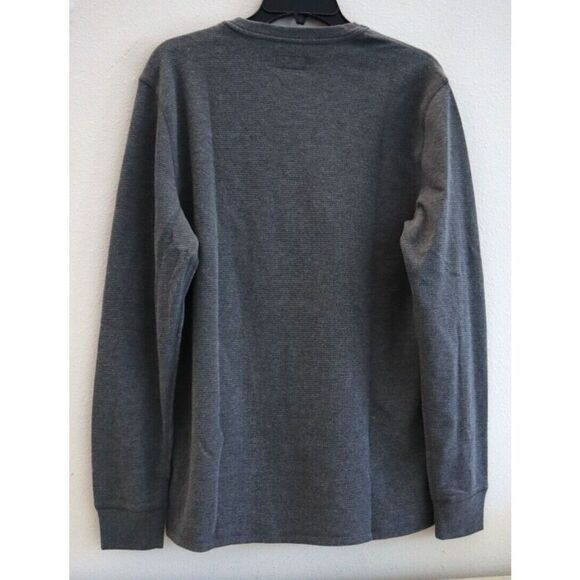 Polo Ralph Lauren PWLC2F Men's Sz M Charcoal Heather Waffle L/S Crew Shirt - Picture 2 of 9